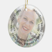 Décoration En Céramique Joyeux Mémorial de Noël Céleste (Gauche)