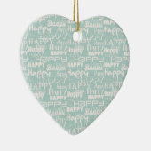 Décoration En Céramique Joyeux Mots Bleus (Droite)