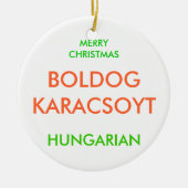 DÉCORATION EN CÉRAMIQUE JOYEUX NOËL, (Devant)