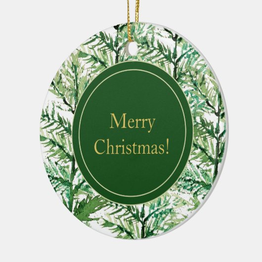 Décoration En Céramique Joyeux Noël aquarelle Arbre d'art (Gauche)