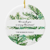 Décoration En Céramique Joyeux Noël aquarelle Arbre d'art (Dos)