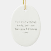 Décoration En Céramique Joyeux Noël Arbre Sage Nom du script Cadeau (Dos)