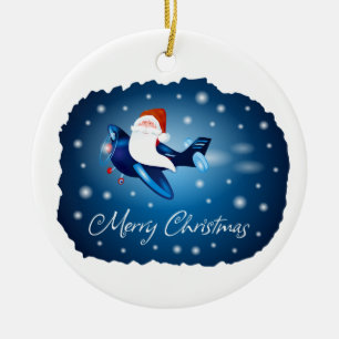 Décoration En Céramique Joyeux Noël avec le Père Noël