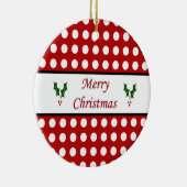 Décoration En Céramique Joyeux Noël avec un motif Polka Dot (Droite)