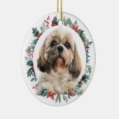 Décoration En Céramique Joyeux Noël Berries Chien de compagnie Photo perso (Droite)
