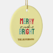 Décoration En Céramique Joyeux Noël Bonne Année en famille (Droite)