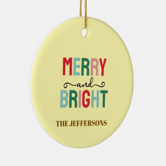 Décoration En Céramique Joyeux Noël Bonne Année en famille (Droite)