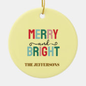 Décoration En Céramique Joyeux Noël Bonne Année en famille (Devant)