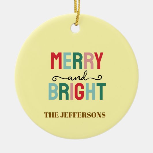 Décoration En Céramique Joyeux Noël Bonne Année en famille (Devant)