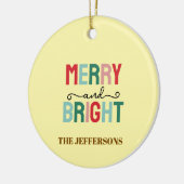 Décoration En Céramique Joyeux Noël Bonne Année en famille (Gauche)