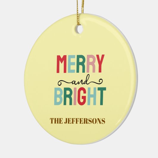 Décoration En Céramique Joyeux Noël Bonne Année en famille (Gauche)