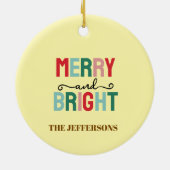 Décoration En Céramique Joyeux Noël Bonne Année en famille (Dos)