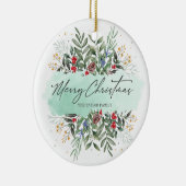 Décoration En Céramique Joyeux Noël Botanique Floral (Droite)