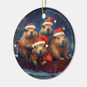 Décoration En Céramique Joyeux Noël Capybara (Gauche)