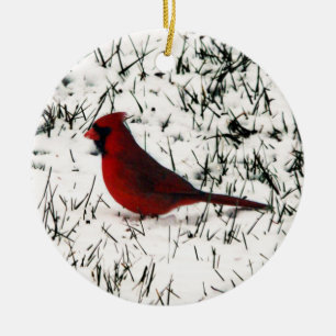 Décoration En Céramique Joyeux Noël Cardinal