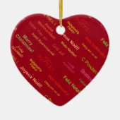 Décoration En Céramique Joyeux Noël dans différentes langues du monde (Devant)