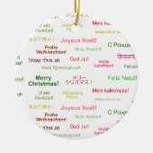 Décoration En Céramique Joyeux Noël dans différentes langues du monde (Devant)