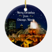 Décoration En Céramique Joyeux Noël de Chicago, Illinois (Dos)