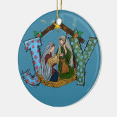 Décoration En Céramique Joyeux Noël de la Nativité (Gauche)