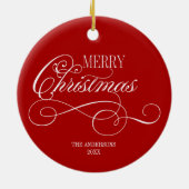 Décoration En Céramique Joyeux Noël de script (Dos)