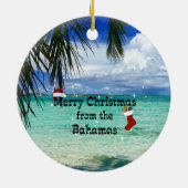 Décoration En Céramique Joyeux Noël des Bahamas (Dos)
