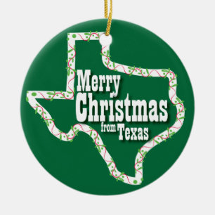 Décoration En Céramique Joyeux Noël d'ornement du Texas