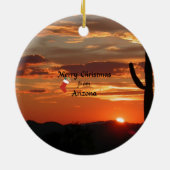 Décoration En Céramique Joyeux Noël en Arizona (Dos)