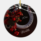 Décoration En Céramique Joyeux Noël en fer à cheval (Dos)