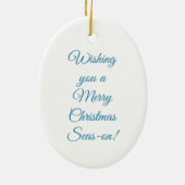 Décoration En Céramique Joyeux Noël en mer | Noël balnéaire (Dos)