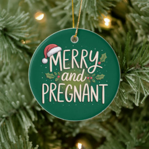 Décoration En Céramique Joyeux Noël enceinte annonce de grossesse