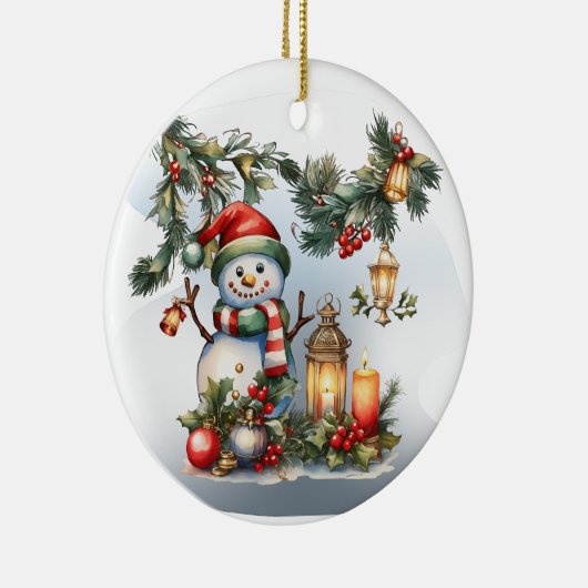 Décoration En Céramique Joyeux Noël et Bonne Année ! (Droite)