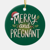 Décoration En Céramique Joyeux Noël et Faire-part de grossesse (Devant)