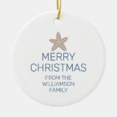 Décoration En Céramique Joyeux Noël Famille Photo Starfish (Devant)