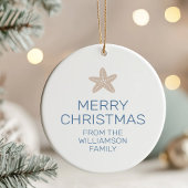 Décoration En Céramique Joyeux Noël Famille Photo Starfish