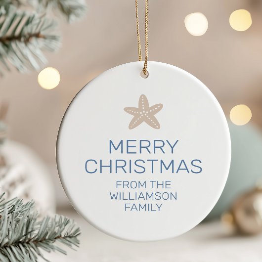 Décoration En Céramique Joyeux Noël Famille Photo Starfish