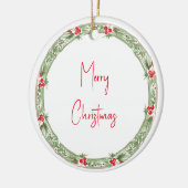 Décoration En Céramique Joyeux Noël Fête Nom de la couronne Année (Gauche)