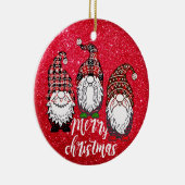 Décoration En Céramique Joyeux Noël Gnomes Buffalo Plaid Gnome (Droite)