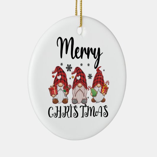 Décoration En Céramique Joyeux Noël Gnomies Noël Gnomes (Droite)