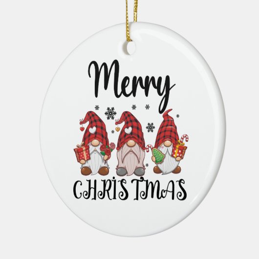 Décoration En Céramique Joyeux Noël Gnomies Noël Gnomes (Gauche)