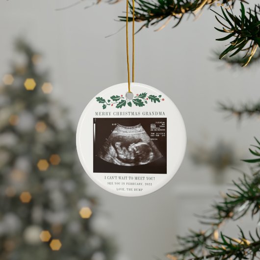 Décoration En Céramique Joyeux Noël grand-mère bébé Ultrasound