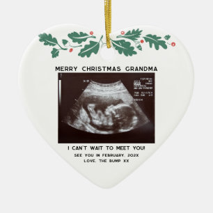 Décoration En Céramique Joyeux Noël Grand-mère Échographie de grossesse Ph