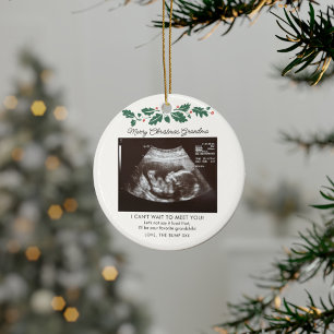 Décoration En Céramique Joyeux Noël Grand-mère Grossesse Ultrasonic