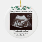 Décoration En Céramique Joyeux Noël Grand-parents Grossesse Ultrasound (Dos)