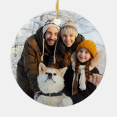 Décoration En Céramique Joyeux Noël Grandma Rose photo Script Gold (Dos)