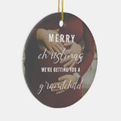 Décoration En Céramique joyeux Noël grossesse/bébé photo faire-part (Droite)