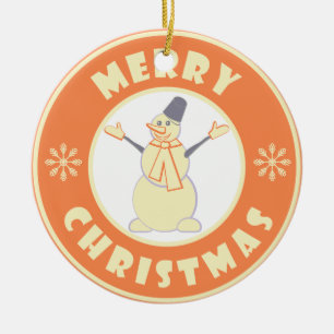Décoration En Céramique Joyeux Noël heureux bonhomme de neige célèbre styl