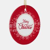 Décoration En Céramique Joyeux Noël hiver Festivals rouges (Droite)