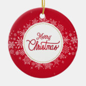 Décoration En Céramique Joyeux Noël hiver Festivals rouges (Devant)