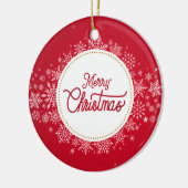Décoration En Céramique Joyeux Noël hiver Festivals rouges (Gauche)