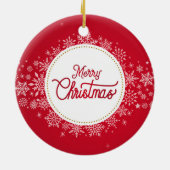 Décoration En Céramique Joyeux Noël hiver Festivals rouges (Dos)